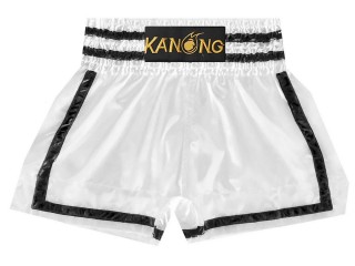 KANONG 泰拳褲 : KNS-140-白色-黑色